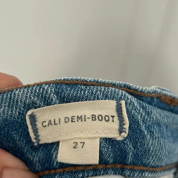 Madewell Cali Demi-Boot Jeans Comfort Stretch Edition Raw Hem Size 27