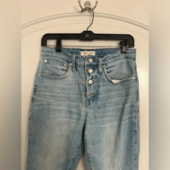 Madewell Cali Demi-Boot Jeans Comfort Stretch Edition Raw Hem Size 27