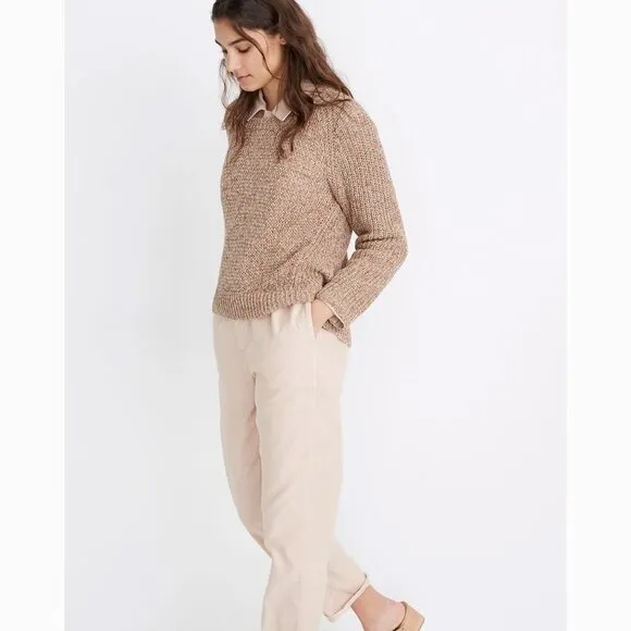 MADEWELL MARLED BEVERLY PULLOVER SWEATER 100% COTTON CIDER SZ XL