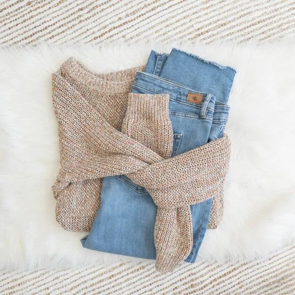 MADEWELL MARLED BEVERLY PULLOVER SWEATER 100% COTTON CIDER SZ XL