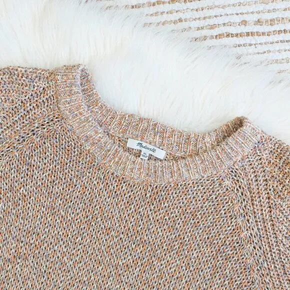 MADEWELL MARLED BEVERLY PULLOVER SWEATER 100% COTTON CIDER SZ XL