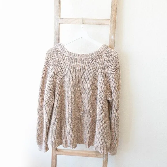 MADEWELL MARLED BEVERLY PULLOVER SWEATER 100% COTTON CIDER SZ XL