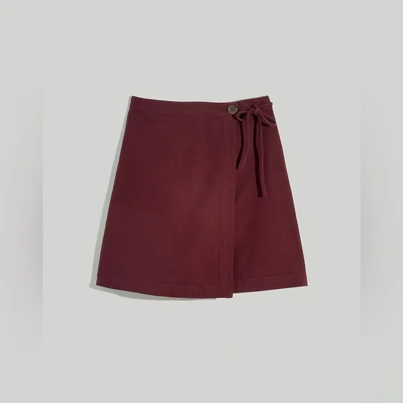 Madewell Moleskin Side-Tie Mini Skirt