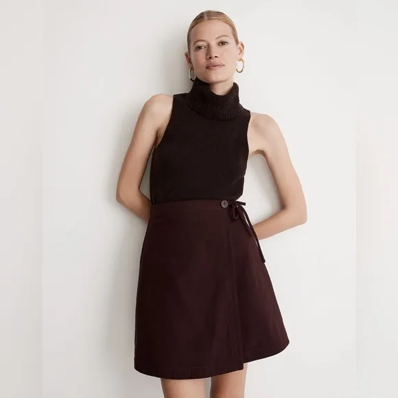 Madewell Moleskin Side-Tie Mini Skirt
