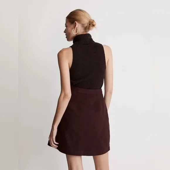 Madewell Moleskin Side-Tie Mini Skirt