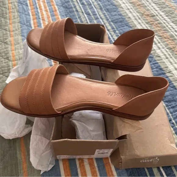 Madewell Pieced D’Orsay Women's Leather Flats size 9 NIB