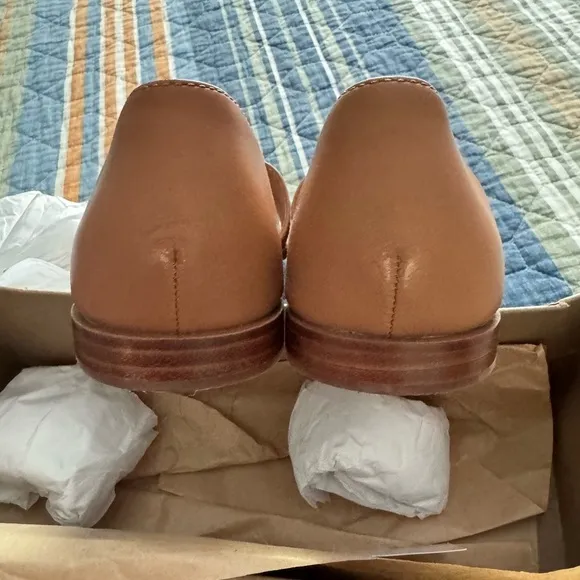 Madewell Pieced D’Orsay Women's Leather Flats size 9 NIB