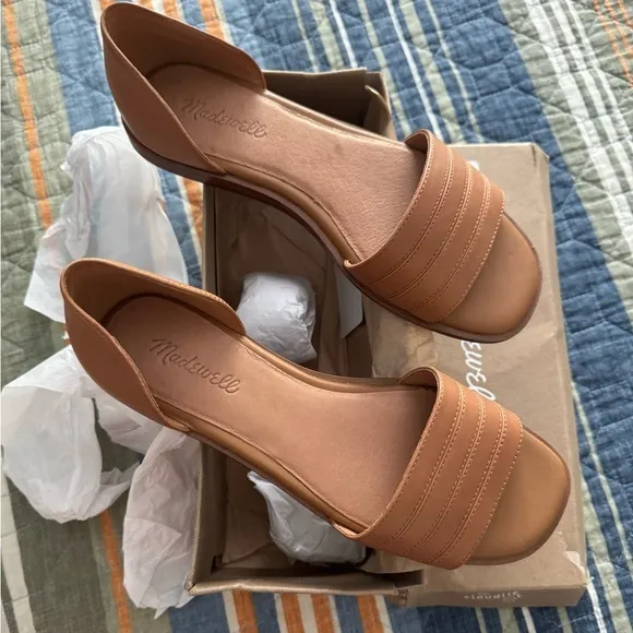Madewell Pieced D’Orsay Women's Leather Flats size 9 NIB
