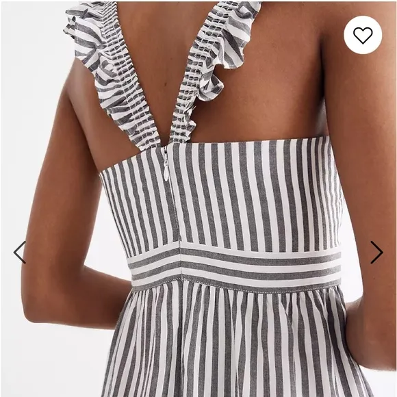 Madewell Striped Empire Ruffle Strap Dress Sundress