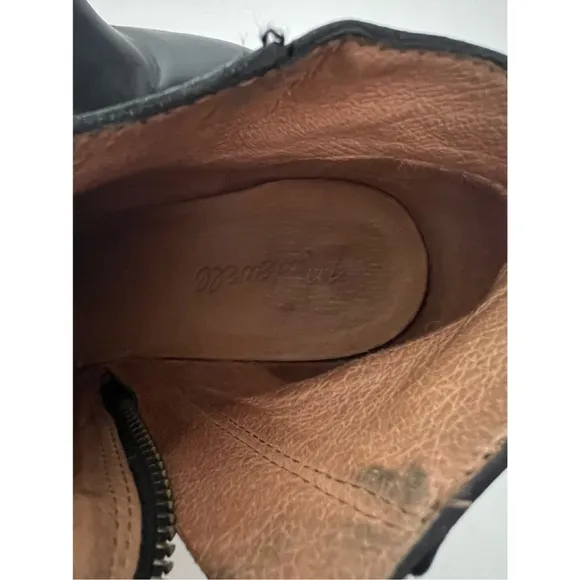 Madewell The Brenner Genuine Leather Side Zip Heeled Ankle Boot Bootie