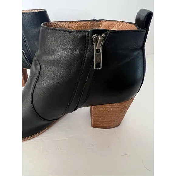 Madewell The Brenner Genuine Leather Side Zip Heeled Ankle Boot Bootie