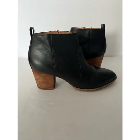Madewell The Brenner Genuine Leather Side Zip Heeled Ankle Boot Bootie