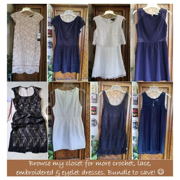 MADEWELL White Eyelet Trail Mini Sleeveless Sheath Dress with Pockets! - 6