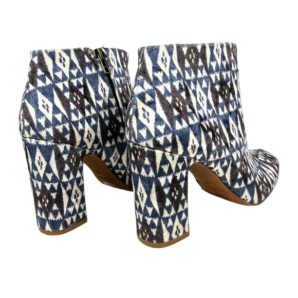 Madewell | Women’s 8 | The Nealy Heeled Boot in Geometric Print‎ Velvet