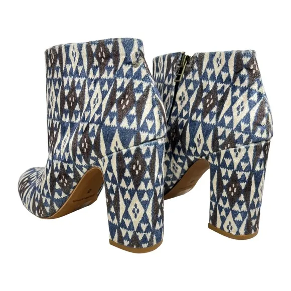 Madewell | Women’s 8 | The Nealy Heeled Boot in Geometric Print‎ Velvet