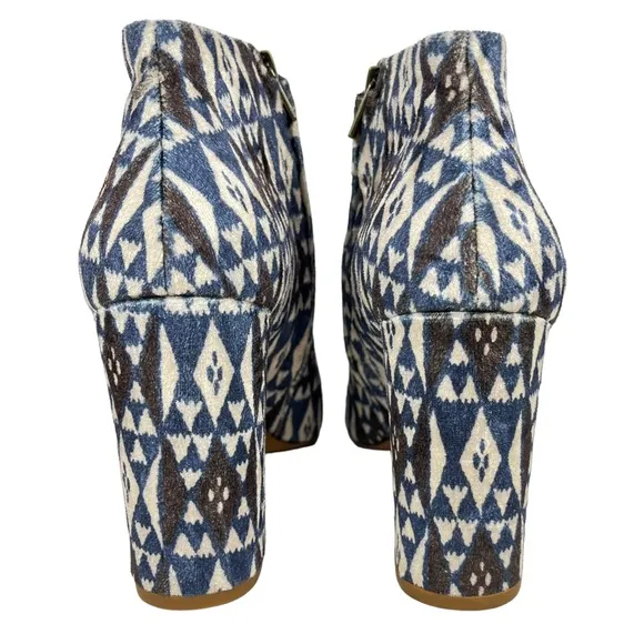 Madewell | Women’s 8 | The Nealy Heeled Boot in Geometric Print‎ Velvet