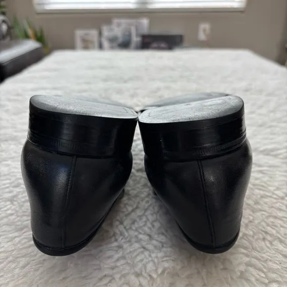 Magnanni Black Leather Slip On/Loafers Shoes Size 8.5 D