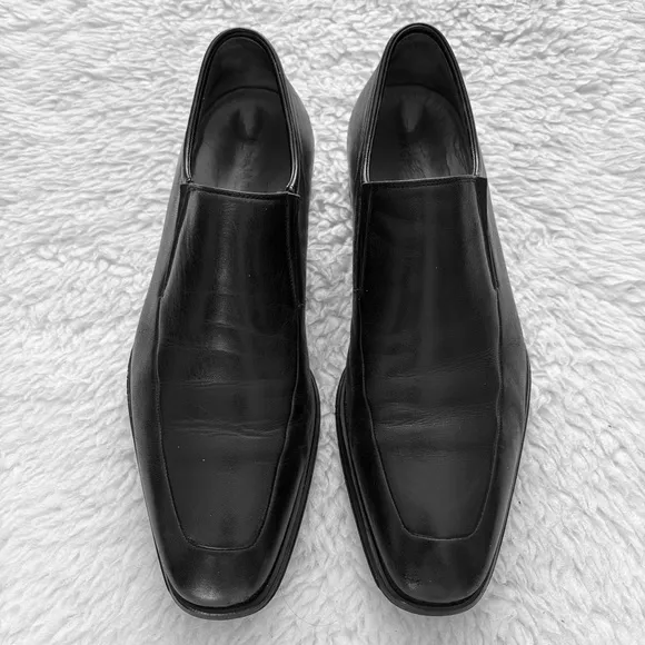 Magnanni Black Leather Slip On/Loafers Shoes Size 8.5 D