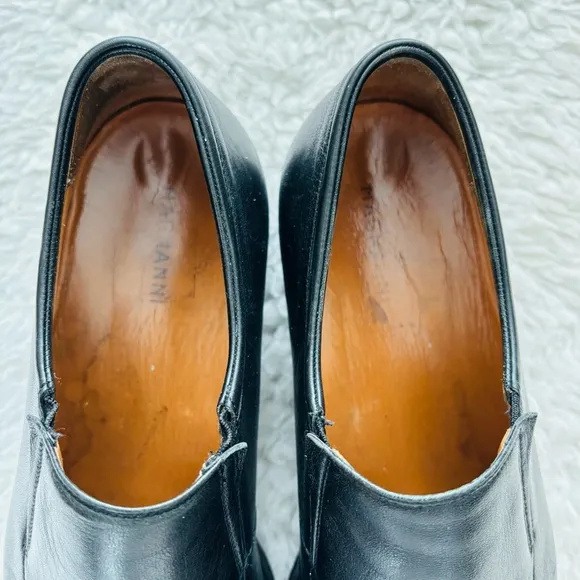 Magnanni Black Leather Slip On/Loafers Shoes Size 8.5 D