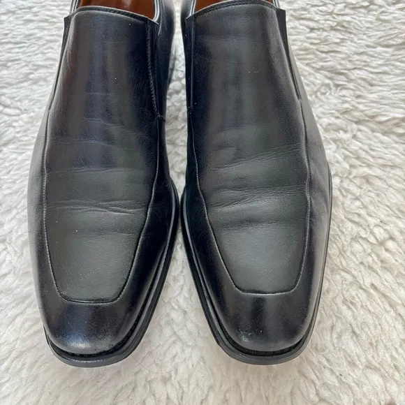 Magnanni Black Leather Slip On/Loafers Shoes Size 8.5 D