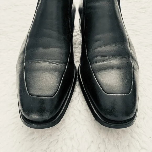 Magnanni Black Leather Slip On/Loafers Shoes Size 8.5 D