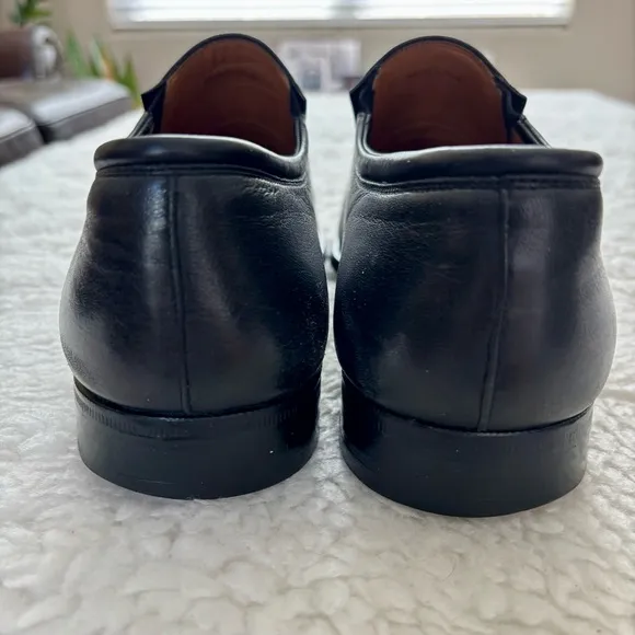 Magnanni Black Leather Slip On/Loafers Shoes Size 8.5 D