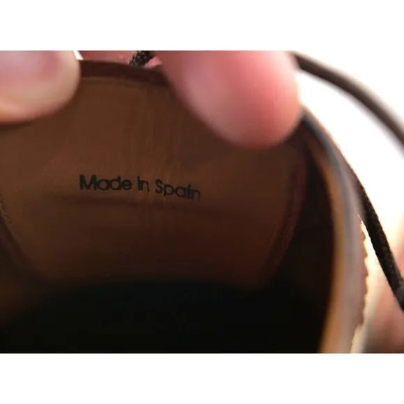 Magnanni‎ Brogue Derby Medallion Toe Oxford Cognac Mens Dress Shoes 10 M 13975