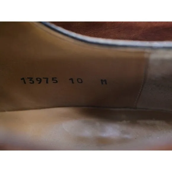 Magnanni‎ Brogue Derby Medallion Toe Oxford Cognac Mens Dress Shoes 10 M 13975