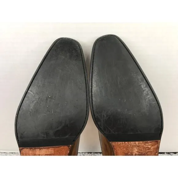 Magnanni Brown Leather Plain Toe Career Oxford Derby Dress Shoes Mens 11 12054
