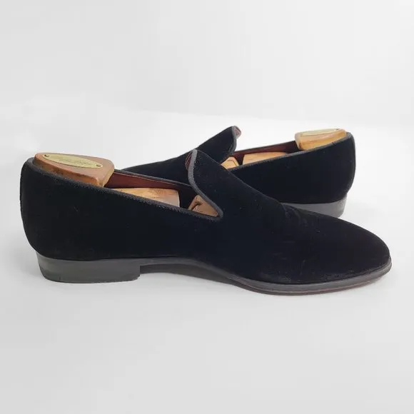 Magnanni 'Dorio' Smoking Loafer- Black Velvet Size 8.5 M