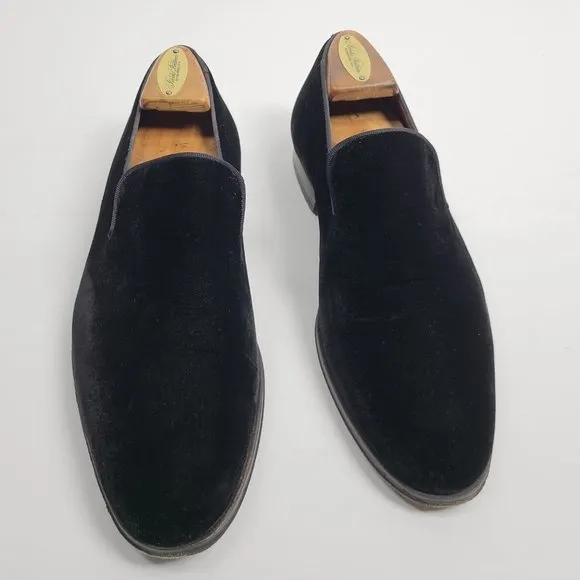 Magnanni 'Dorio' Smoking Loafer- Black Velvet Size 8.5 M