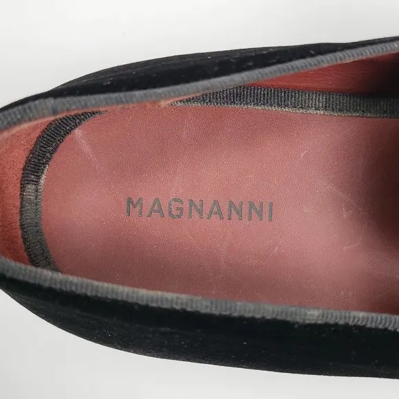 Magnanni 'Dorio' Smoking Loafer- Black Velvet Size 8.5 M
