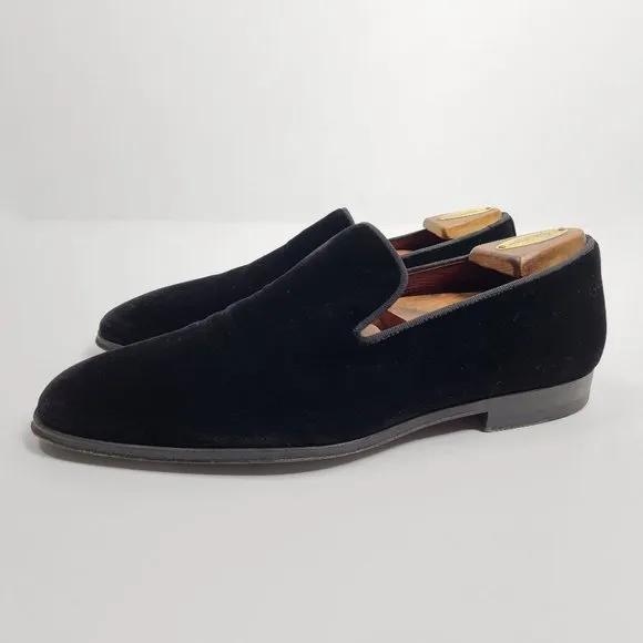 Magnanni 'Dorio' Smoking Loafer- Black Velvet Size 8.5 M