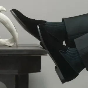 Magnanni 'Dorio' Smoking Loafer- Black Velvet Size 8.5 M