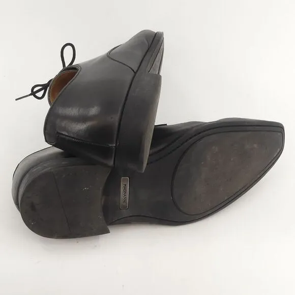 Magnanni for Neiman Marcus Black Leather Lace Up Shoes Derby‎ Men's 10