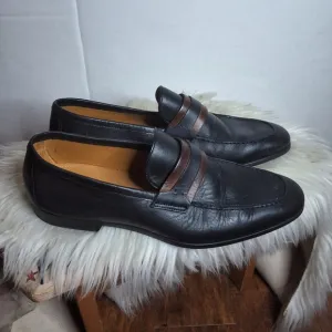 Magnanni Men's Daniel Brown Trim Flex Loafers 9