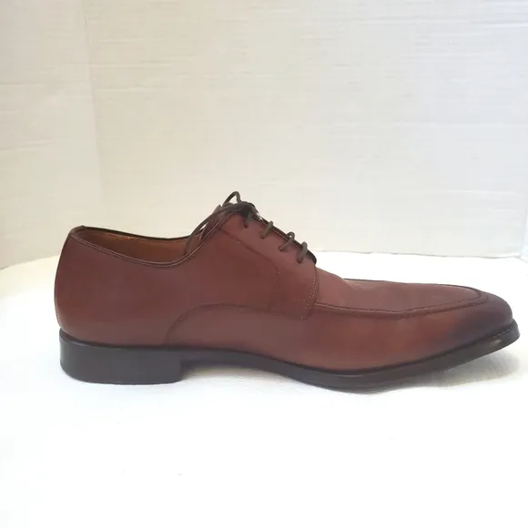 Magnanni Mens Leather Apron Toe Derby Lace Up Shoes Size 11