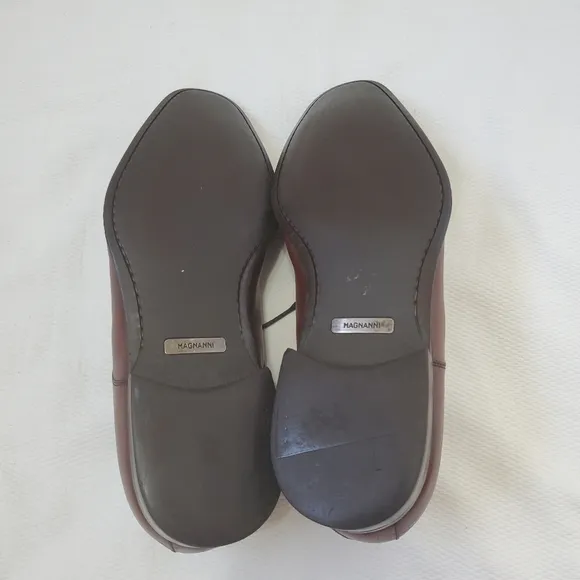 Magnanni Mens Leather Apron Toe Derby Lace Up Shoes Size 11