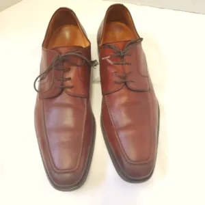 Magnanni Mens Leather Apron Toe Derby Lace Up Shoes Size 11