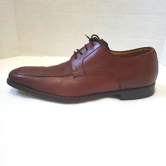 Magnanni Mens Leather Apron Toe Derby Lace Up Shoes Size 11