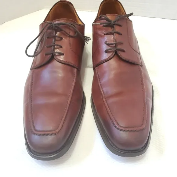 Magnanni Mens Leather Apron Toe Derby Lace Up Shoes Size 11