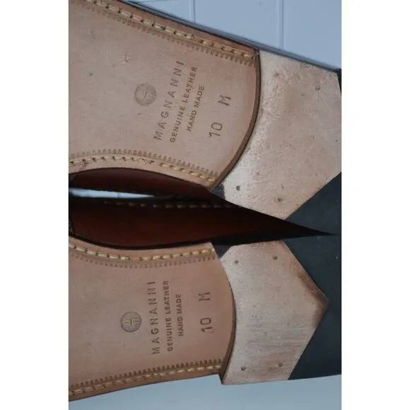 Magnanni Penny Loafe Dress Shoes Mens Size US 10 M Brown Genuine Leather Slip On