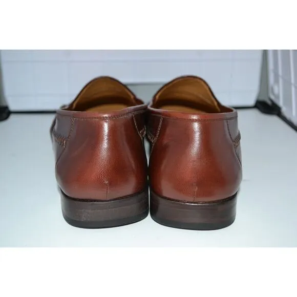 Magnanni Penny Loafe Dress Shoes Mens Size US 10 M Brown Genuine Leather Slip On