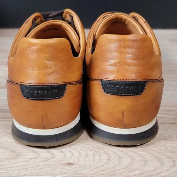 Magnanni Pueblo Shoes Mens Size 15 M Brown Round Toe Leather Sneakers