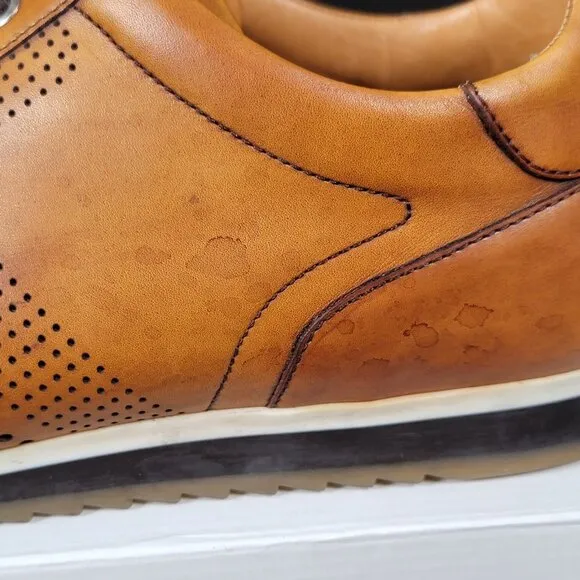 Magnanni Pueblo Shoes Mens Size 15 M Brown Round Toe Leather Sneakers