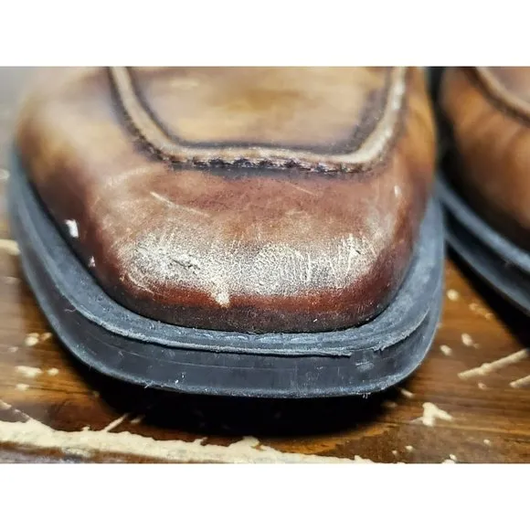 Magnanni Romelo Cognac Men's‎ Size 11 M Lace Up Apron Toe Derby Shoes 13723