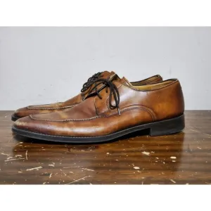 Magnanni Romelo Cognac Men's‎ Size 11 M Lace Up Apron Toe Derby Shoes 13723