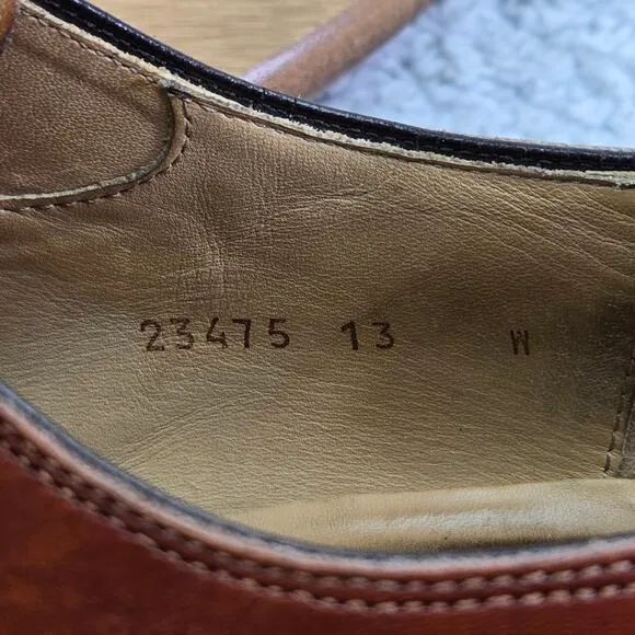 Magnanni Samson Brown Burnished Cap Toe Derby Oxford Dress Shoes Mens 13 M 23475