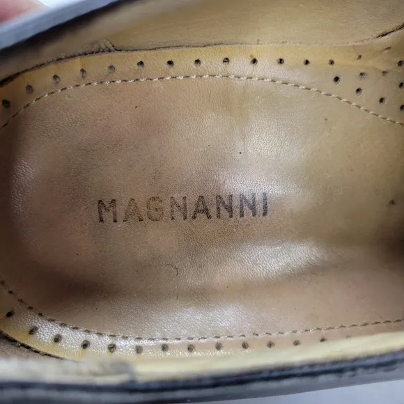 Magnanni Shoes Mens 12 Dress Oxford Derby Brogue Loafer Lace Up Medallion Toe
