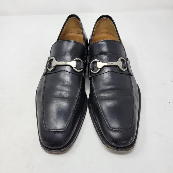 Magnanni Shoes Mens 9 Dress Oxford Derby Brogue Monk Loafer Slip On Black Adult